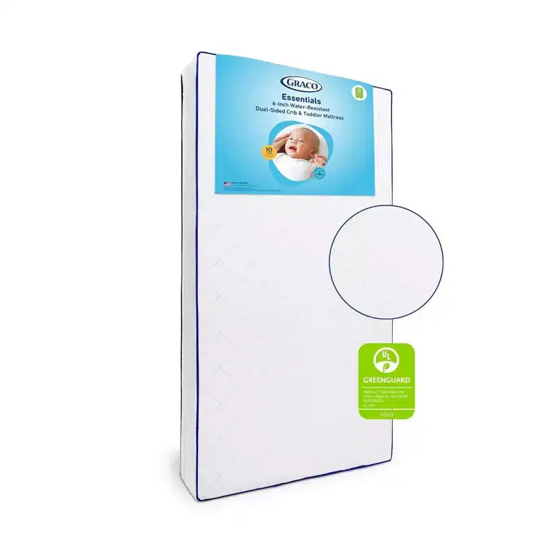 6" Water-Resistant Dual-Sided Baby Crib and Toddler Bed Mattress