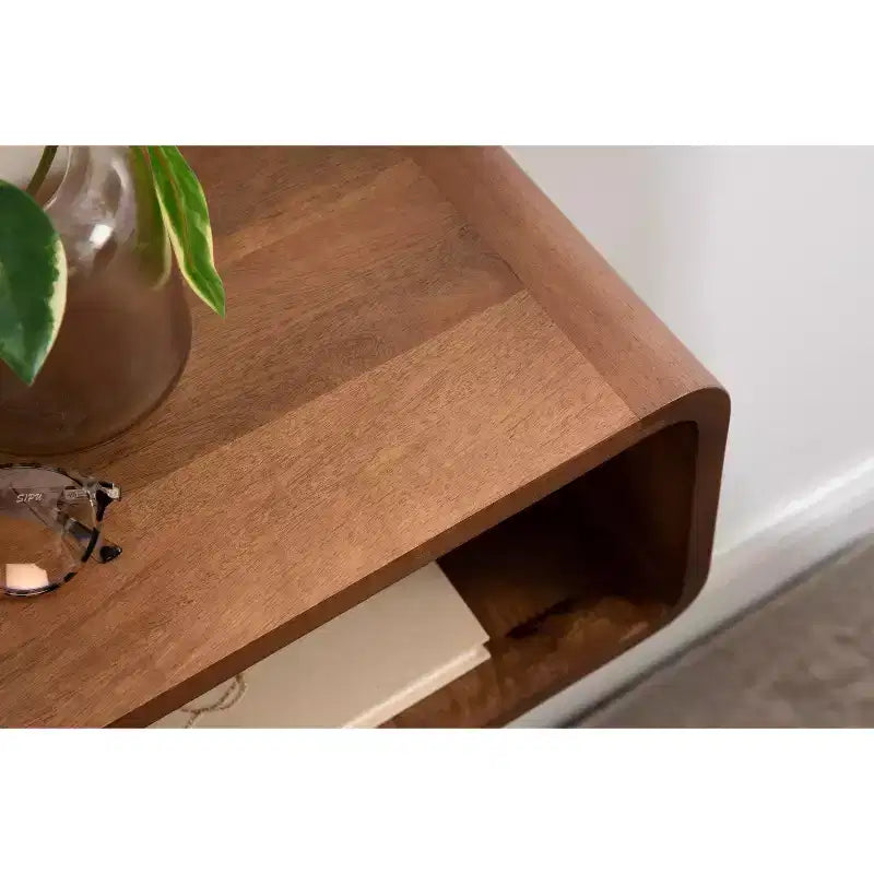 18x10x8" Floating Wall Shelf - Walnut Brown