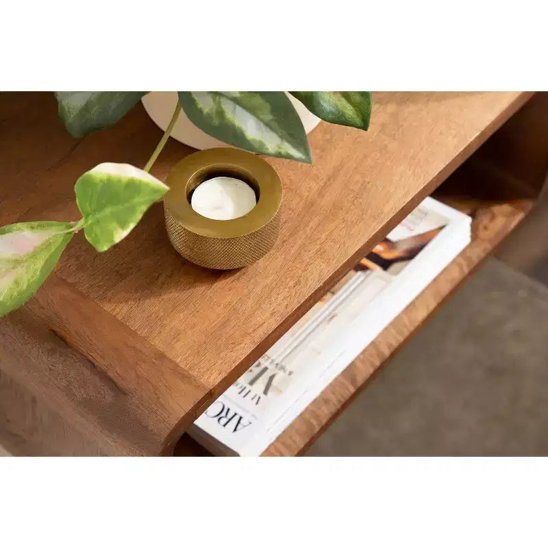 18x10x8" Floating Wall Shelf - Walnut Brown