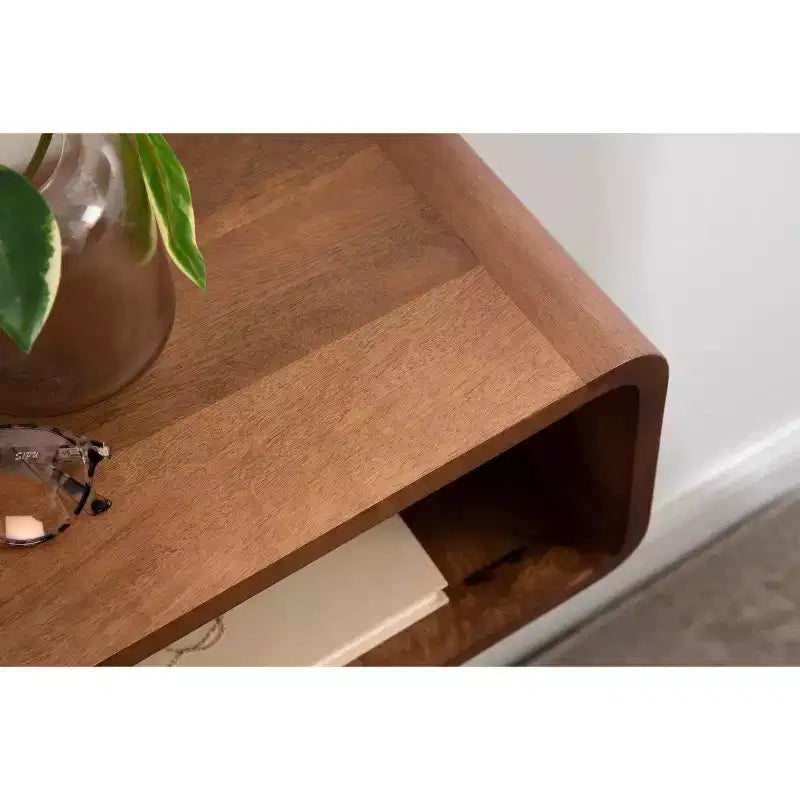 18x10x8" Floating Wall Shelf - Walnut Brown