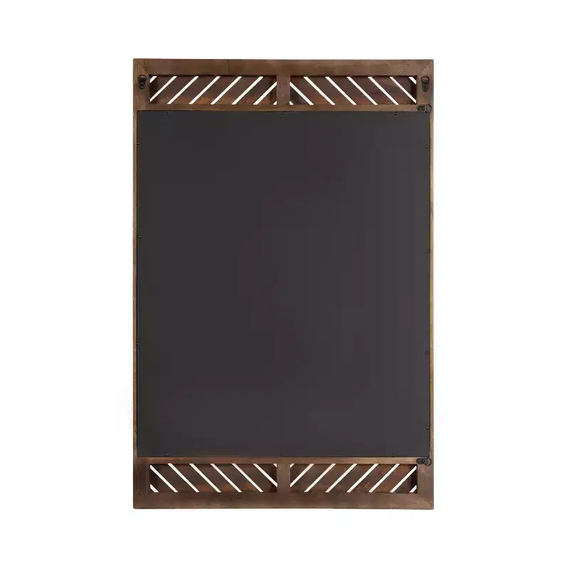 24x36" Wood Rectangle Wall Mirror - Brown