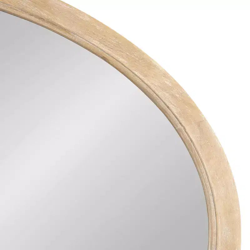 24x36" Oval Framed Wall Mirror - Natural