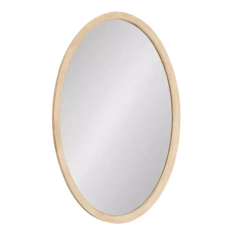 24x36" Oval Framed Wall Mirror - Natural