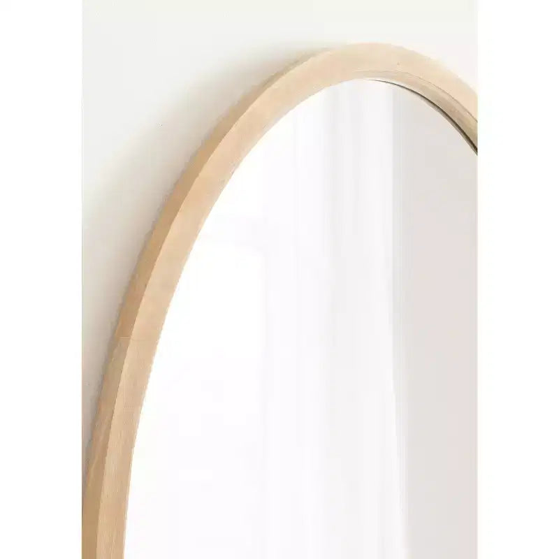 24x36" Oval Framed Wall Mirror - Natural