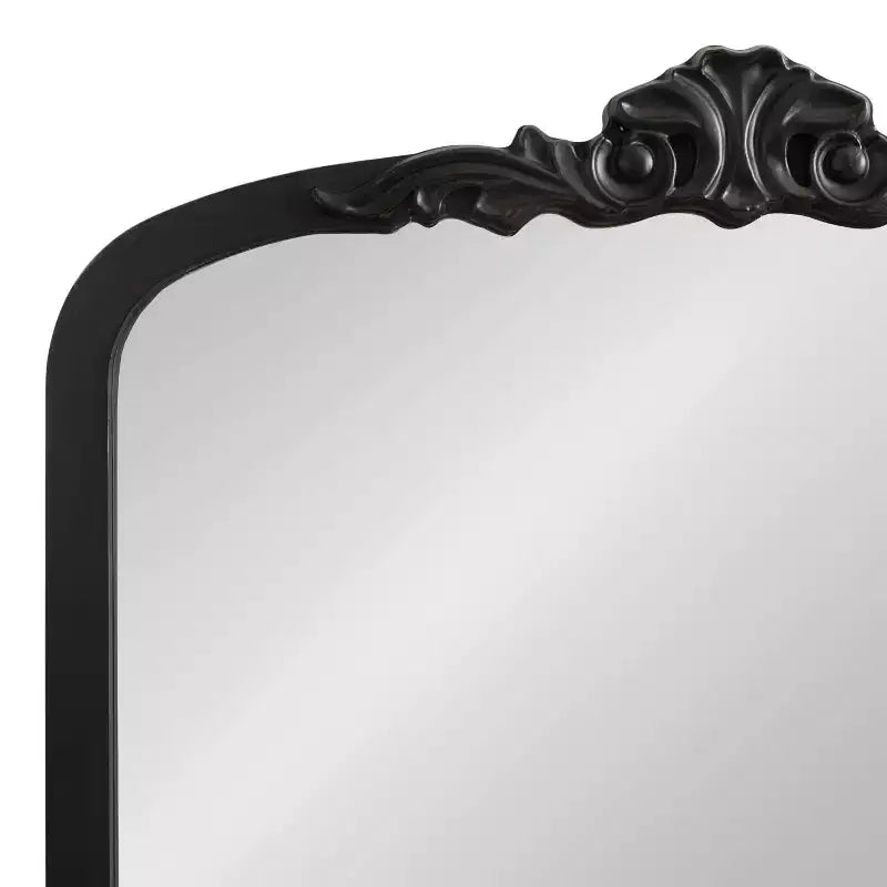 28x35" Arched MDF Wall Mirror - Black
