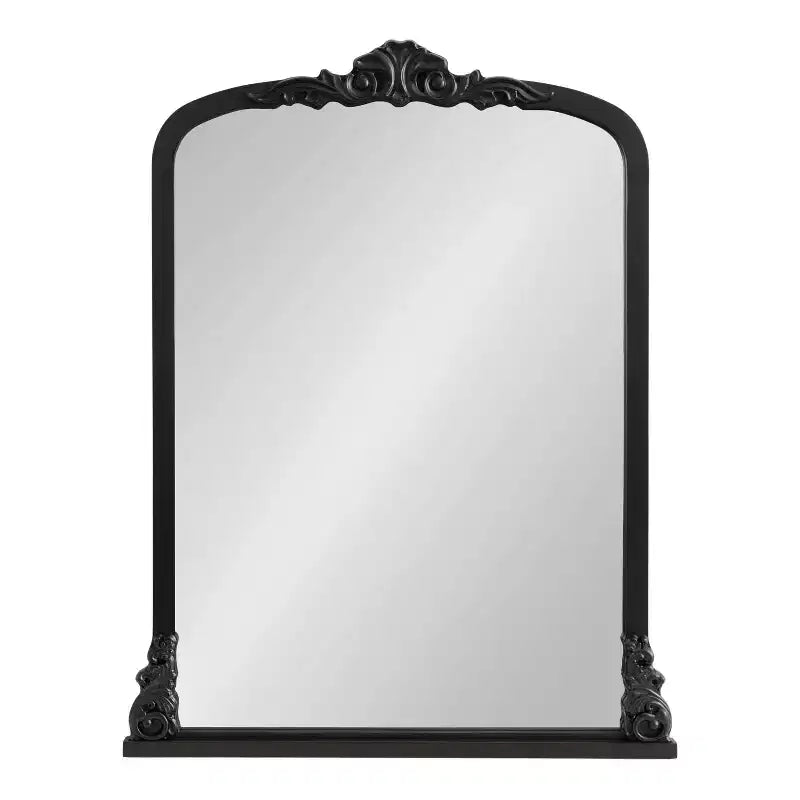 28x35" Arched MDF Wall Mirror - Black