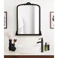 28x35" Arched MDF Wall Mirror - Black