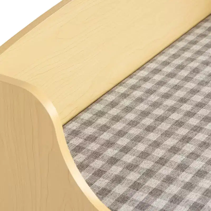 Kids Hinged Toy Chest with Removable Cushion
