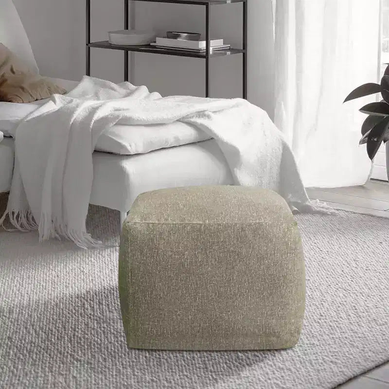 24" Square Velvet Pouf Ottoman