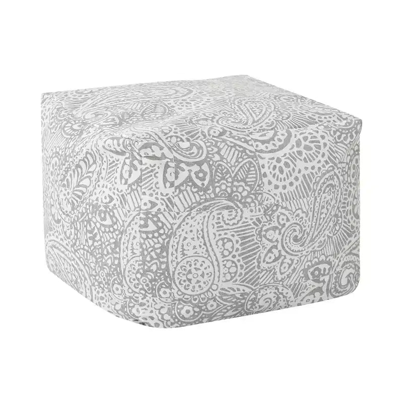 24" Square Velvet Pouf Ottoman