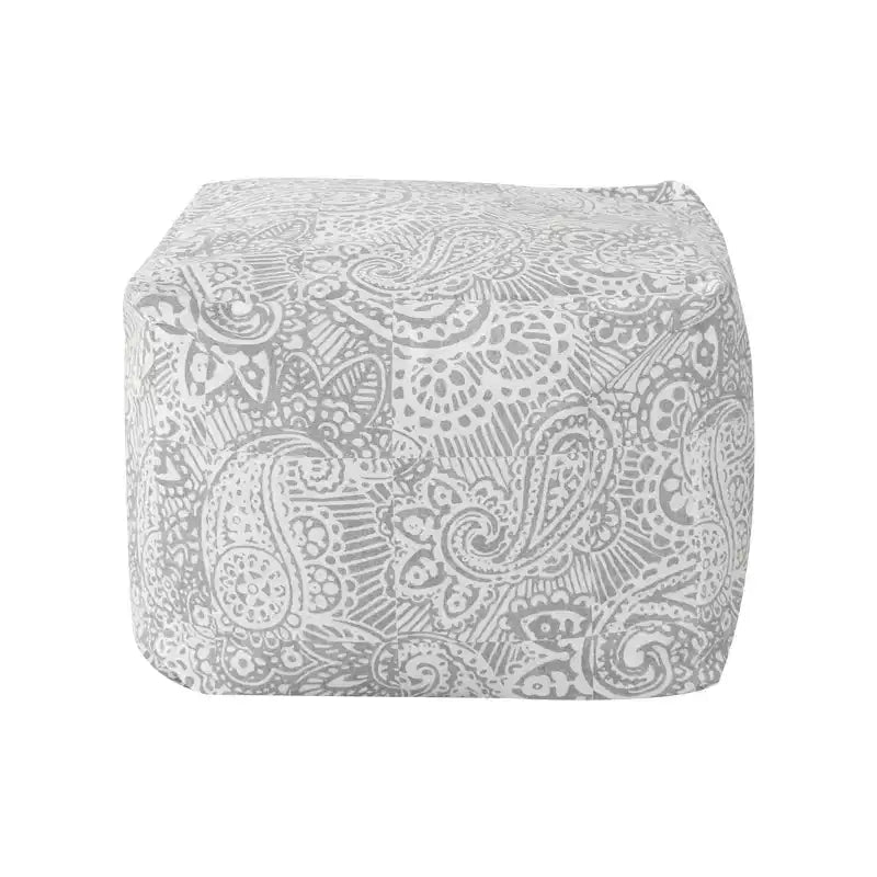24" Square Velvet Pouf Ottoman