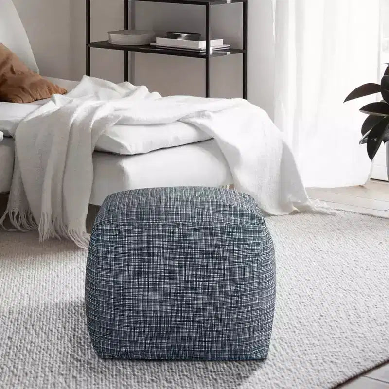 24" Square Velvet Pouf Ottoman