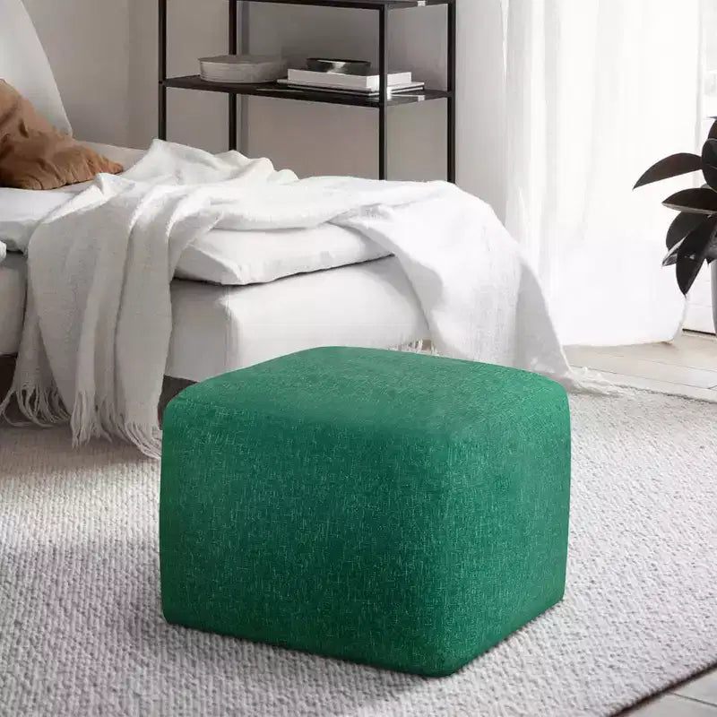 24" Square Velvet Pouf Ottoman