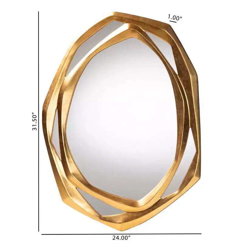 Antique Goldleaf Oval Accent Wall Mirror