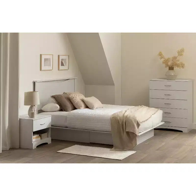 5 Drawer Vertical Dresser Chest - White