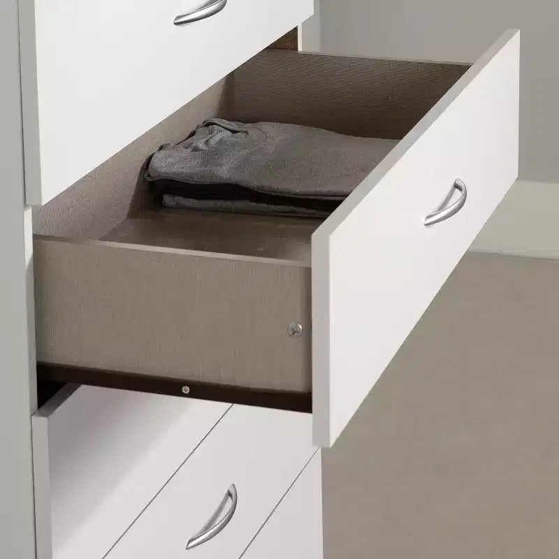 5 Drawer Vertical Dresser Chest - White