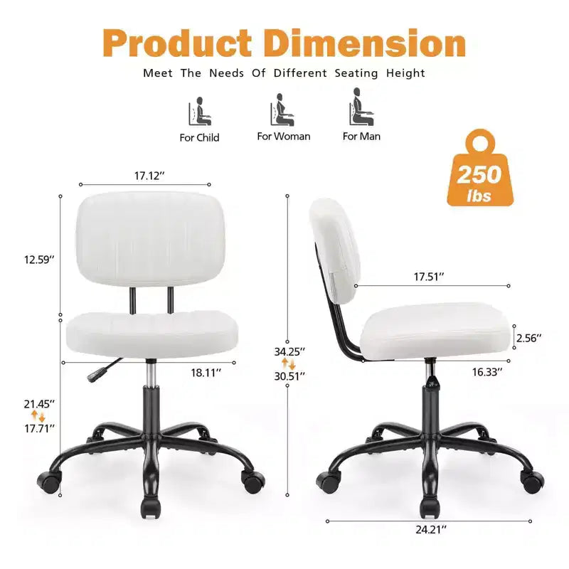 Ergonomic Office Chair for Standing Desk - Adjustable Height - Gray