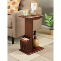 HomeStock Round Wood Table Top End Table 1 -piece
