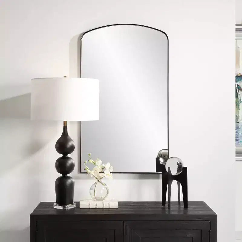 Matte Black 24x40 Arch Wall Mirror