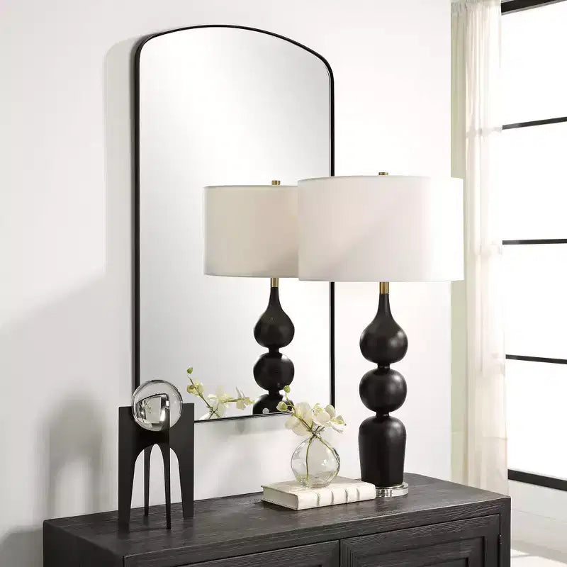 Matte Black 24x40 Arch Wall Mirror