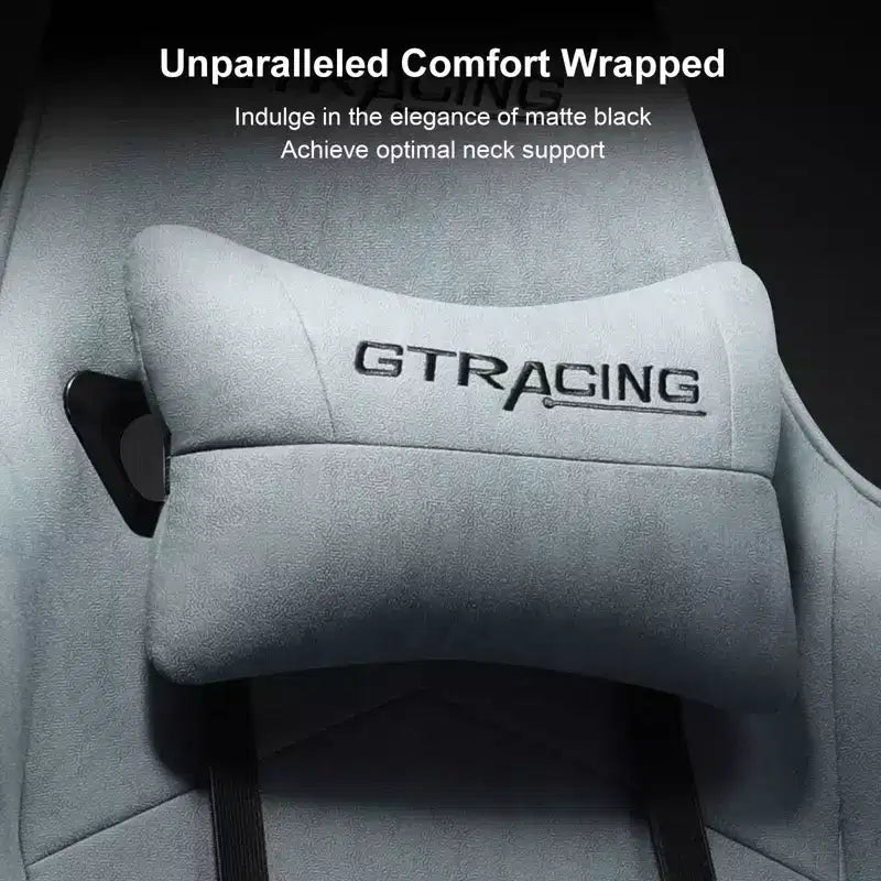 Ergonomic Gaming Chair with Footrest and Lumbar Support - Blue