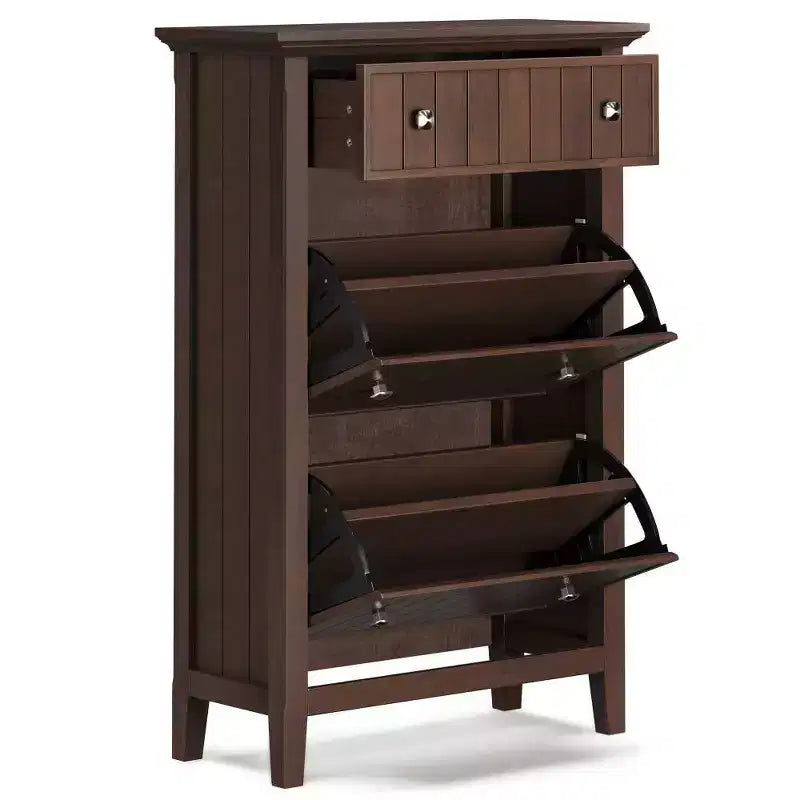 Entryway Shoe Storage Cabinet - Tilt Open, 16-24 Pairs, Large Drawer