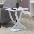 Criss-Cross Chairside End Table - White