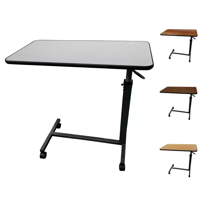 Rolling Medical Overbed Table with Adjustable Height - Hospital and Home Use