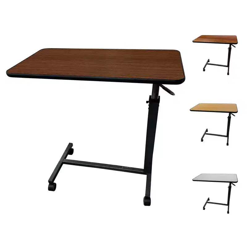 Rolling Medical Overbed Table with Adjustable Height - Hospital and Home Use