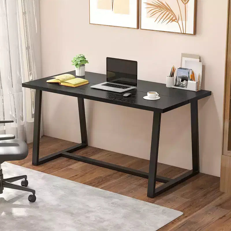 63" Modern Dining Table for 4-6 People - Black/Coffee