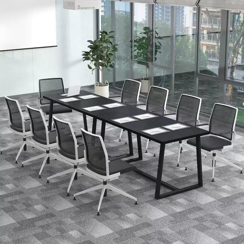 63" Modern Dining Table for 4-6 People - Black/Coffee