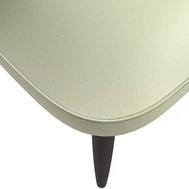 Modern Upholstered Dining Chair with Curved Back and Black Oak Legs
