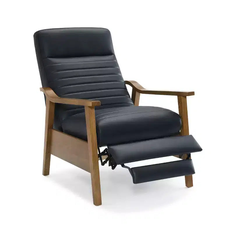 Press-Back Faux Leather Recliner Chair