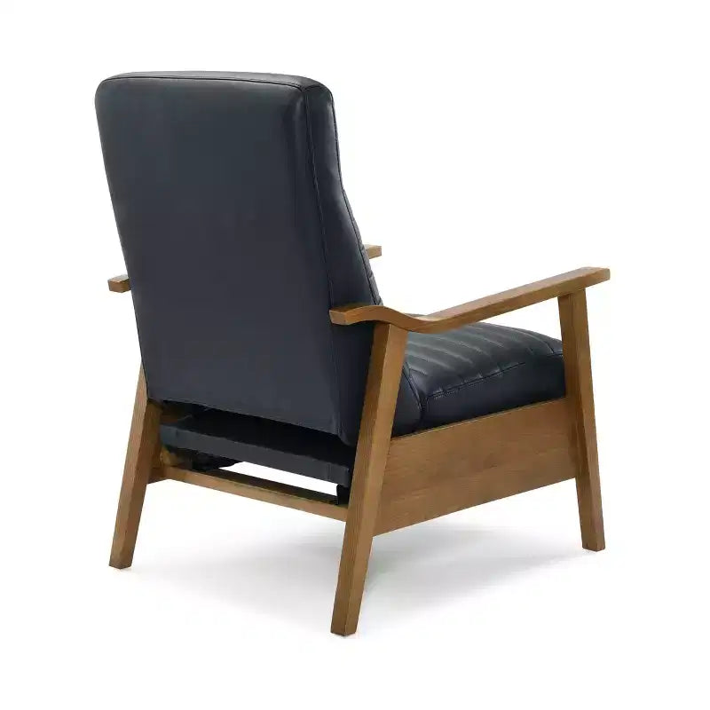 Press-Back Faux Leather Recliner Chair