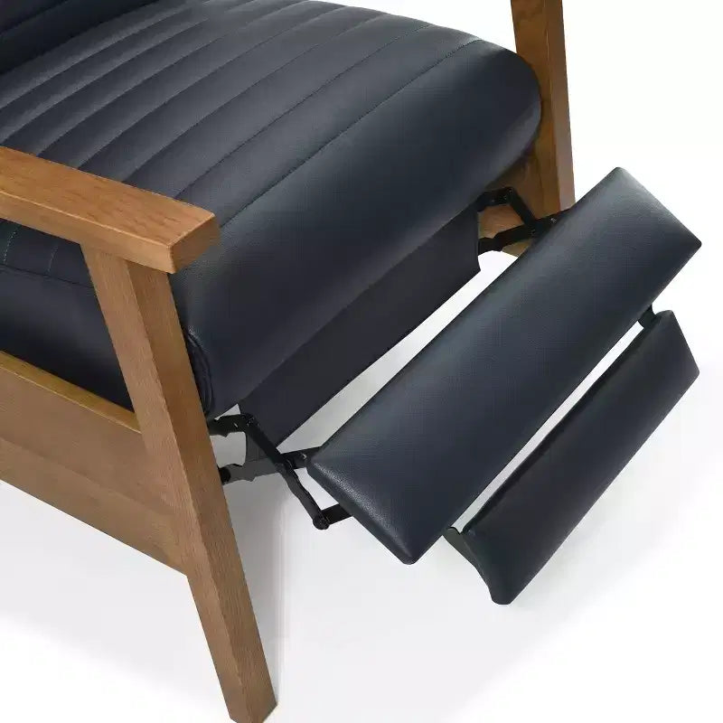 Press-Back Faux Leather Recliner Chair
