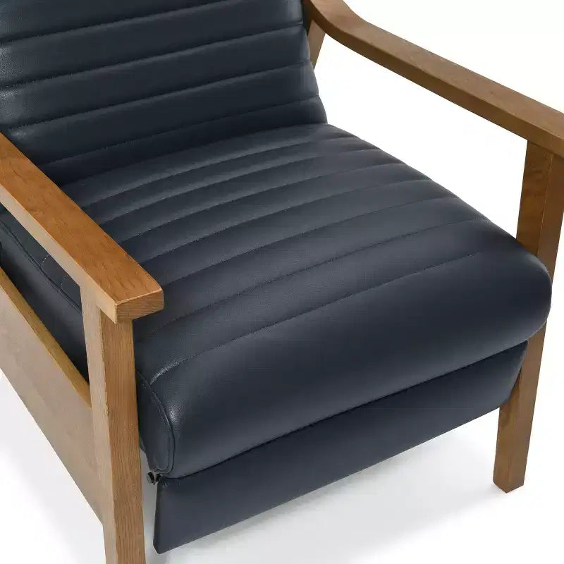 Press-Back Faux Leather Recliner Chair