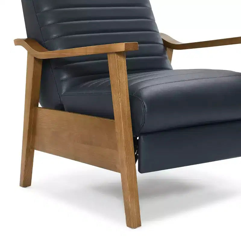Press-Back Faux Leather Recliner Chair