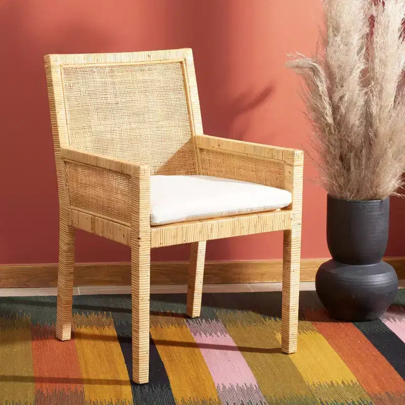 Wood Frame Accent Chair with Cushion