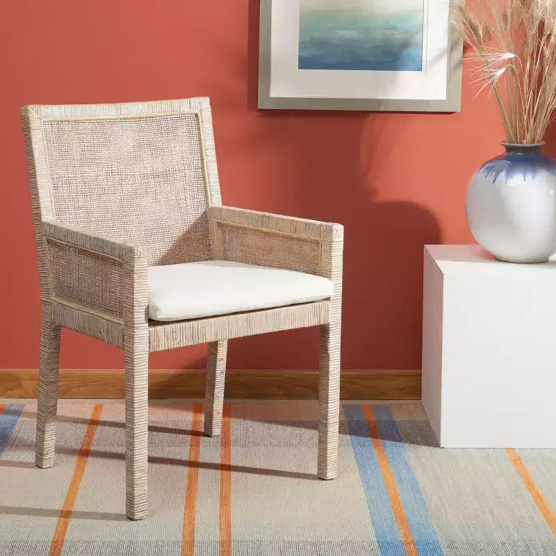 Wood Frame Accent Chair with Cushion