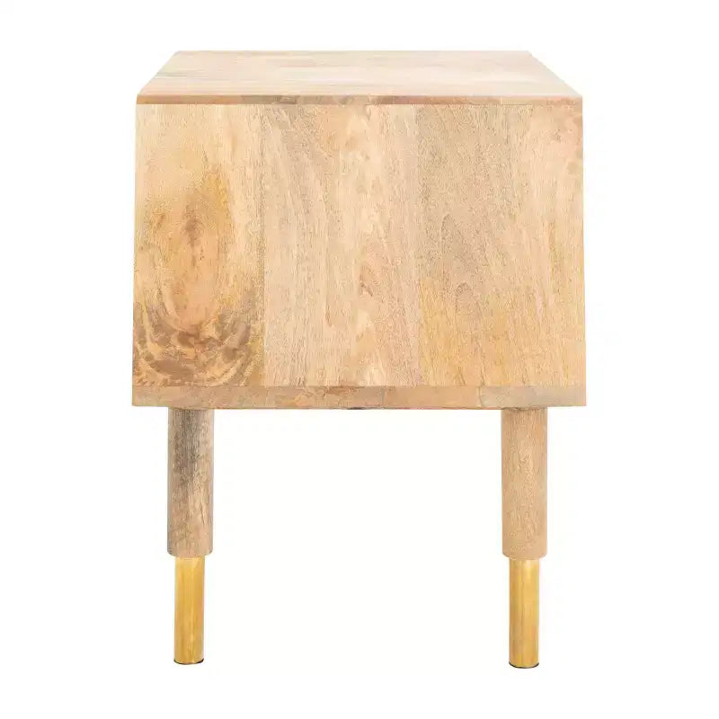 2 Drawer Cushion Seated Storage Bench - Off-White