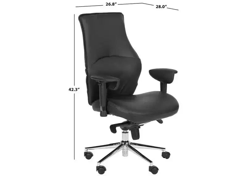 Height Adjustable Swivel Desk Chair - Black