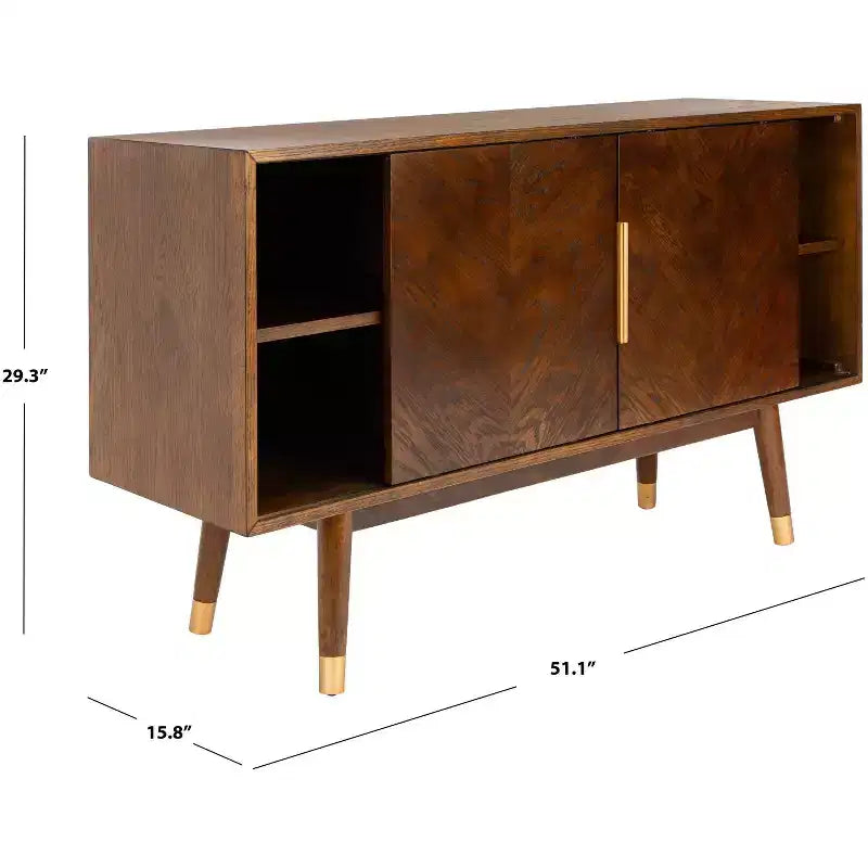 2 Door Media Stand with Shelves