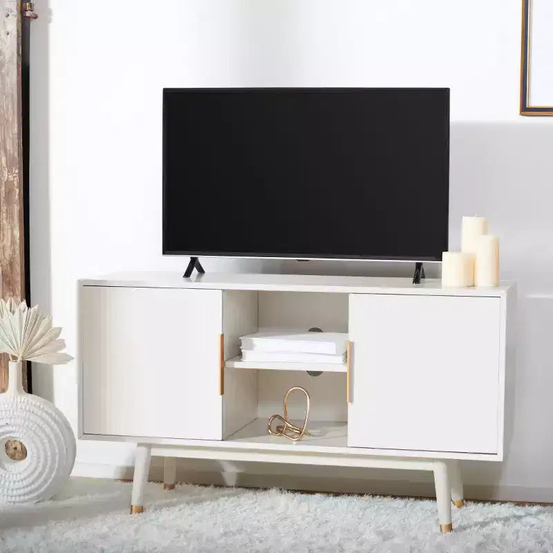 2 Door Media Stand with Shelves