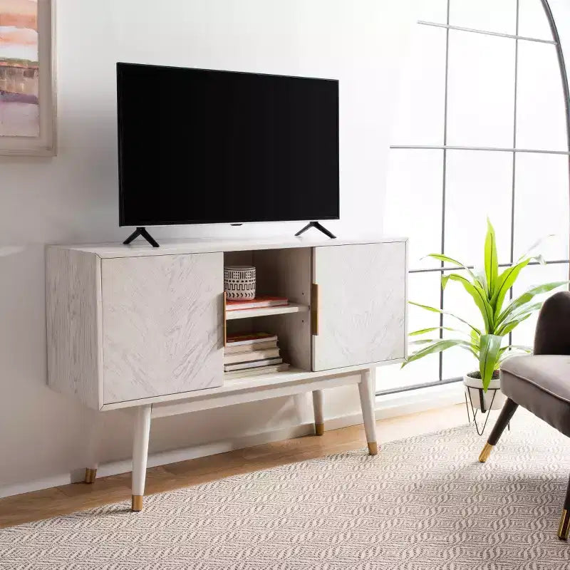 2 Door Media Stand with Shelves