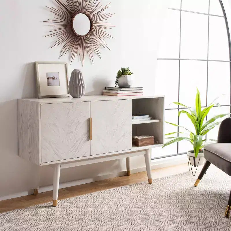 2 Door Media Stand with Shelves