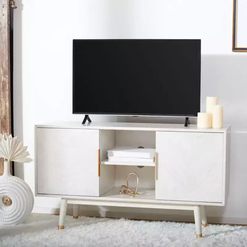2 Door Media Stand with Shelves
