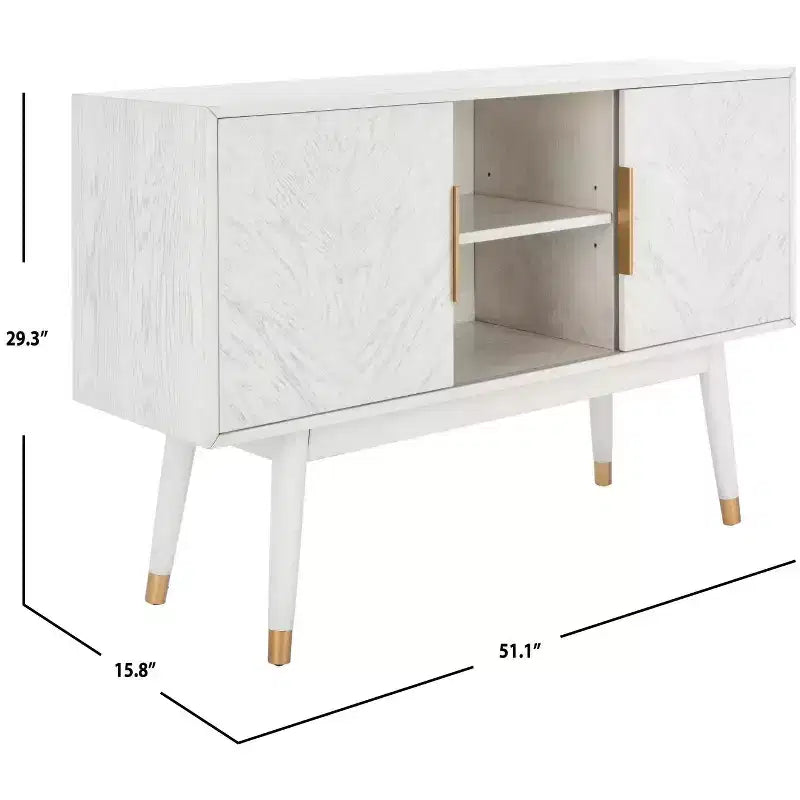 2 Door Media Stand with Shelves