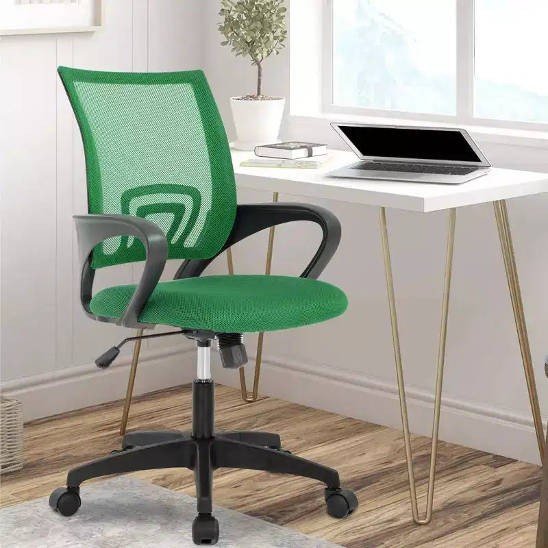 Mid Back Mesh Office Chair with Lumbar Support and Adjustable Height
