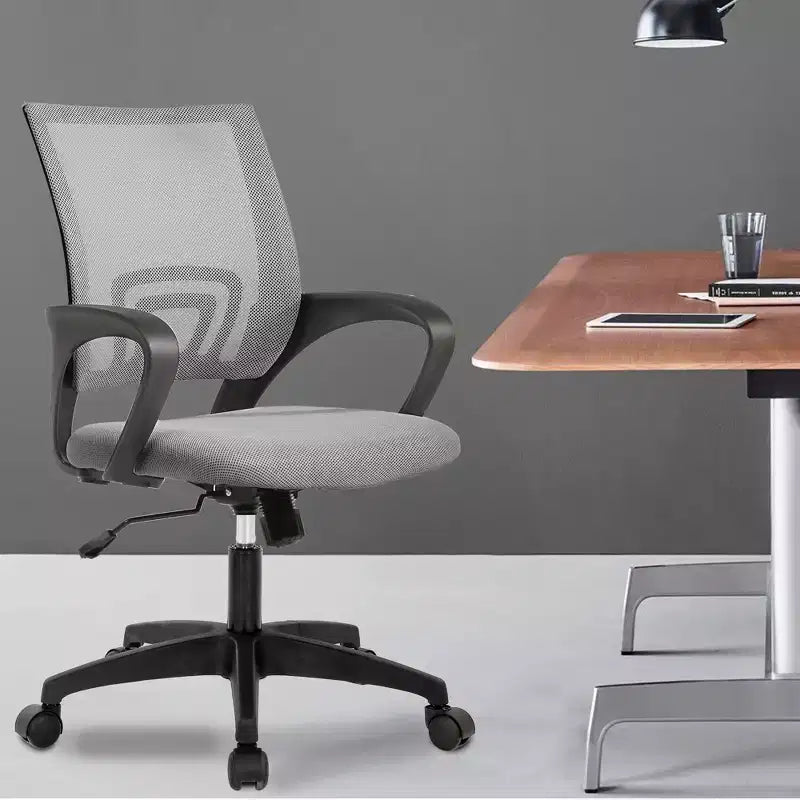 Mid Back Mesh Office Chair with Lumbar Support and Adjustable Height