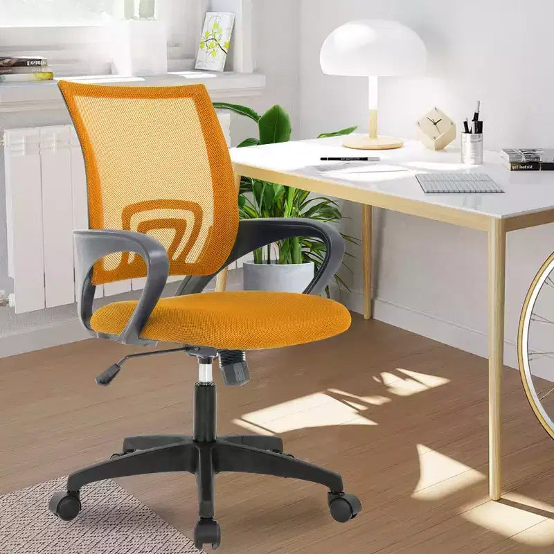 Mid Back Mesh Office Chair with Lumbar Support and Adjustable Height